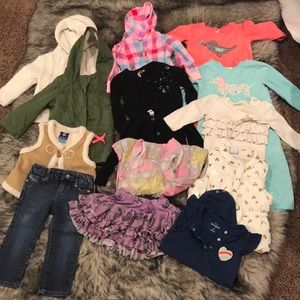 Baby Girl Bundle!! 12-18 M Jacket Sweater Jeans